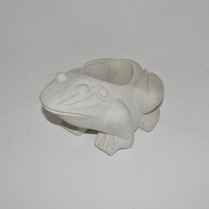 Jackie the Frog Cement Planter